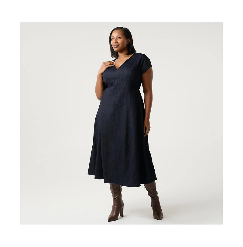 Estelle Abbie Denim Midi Dress