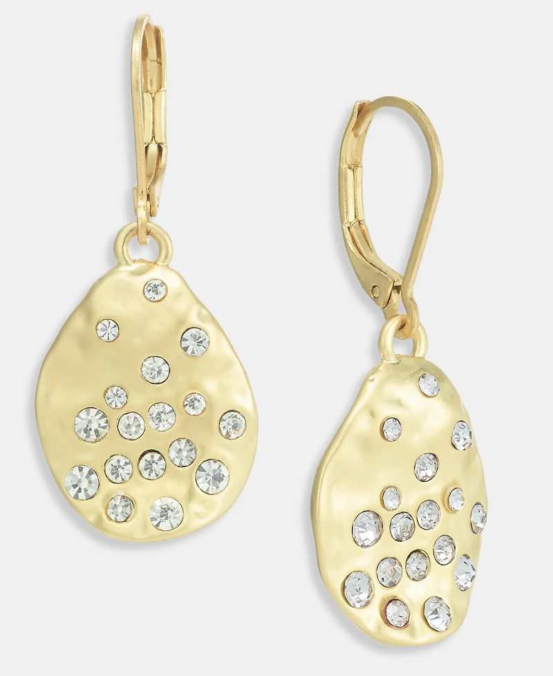 Style & Co Pave Oval Drop Earrings, Macy's Exclusive