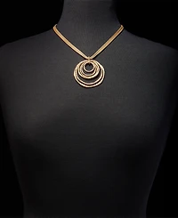 Style & Co Pave Multirow Circle Pendant Necklace, 18" + 3" extender, Macy's Exclusive