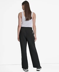 Dkny Women's Modified Wide-Leg Side-Stripe Pants