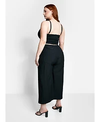 Rebdolls Women's Neck Strappy Crop Top - Black