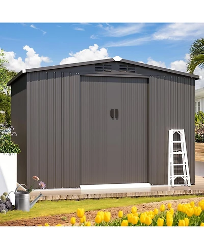 Aecojoy 8x6 Ft Outdoor Storage Tool Shed