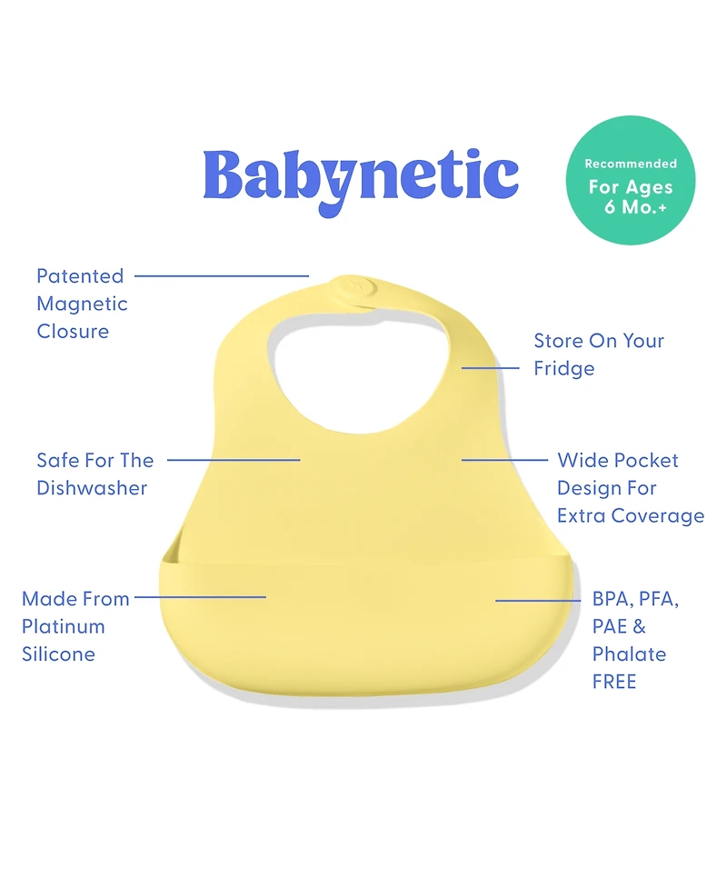 Babynetic Unisex Magnetic Silicone Bib