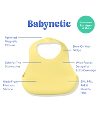 Babynetic Unisex Magnetic Silicone Bib