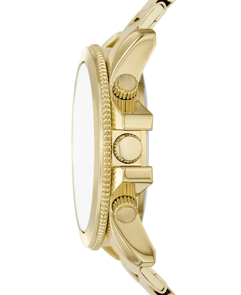 Folio Men's Quartz Three-Hand Gold Alloy Watch Set, 43mm