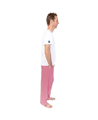 Sant and Abel Men's Red Stripe Jersey Pj Pants