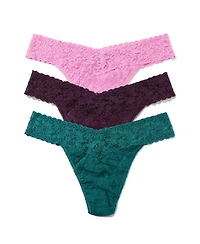 Hanky Panky Women's Signature Lace Original Rise 3 Pack Thong Underwear