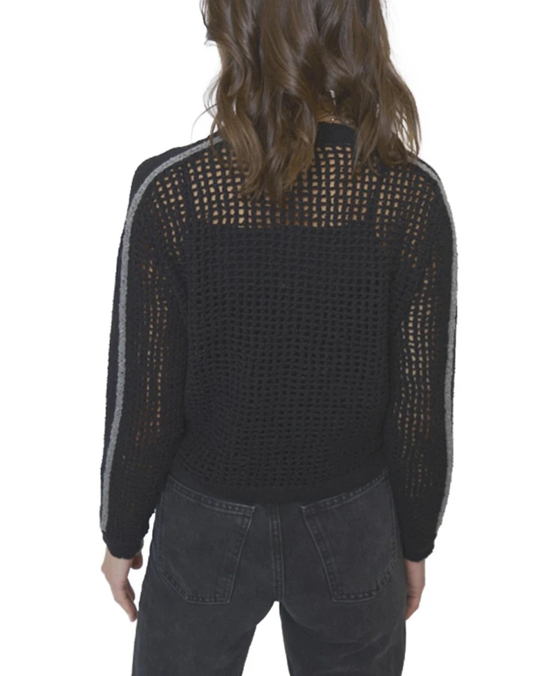 Central Park West Women's Carla Mesh Stitch Cardigan