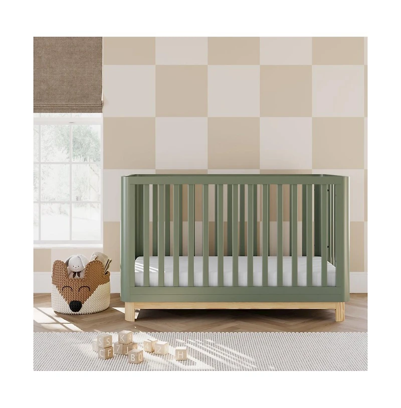 Storkcraft Santos 3-in-1 Convertible Crib (Olive with Natural)