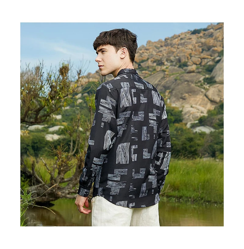 Campus Sutra Timber Lines Shirt