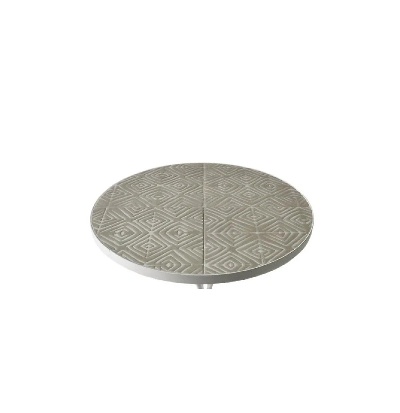 Jiallo Mosaic Peace Lily Accent Table