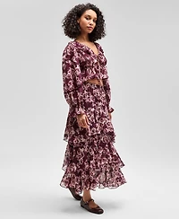 And Now This Women's Tiered Ruffle Midi Skirt, Macy's Exclusive