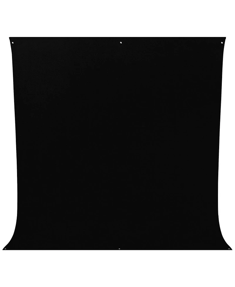 Westcott 9x10' Wrinkle Resistant Cotton Background, Rich Black