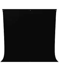 Westcott 9x10' Wrinkle Resistant Cotton Background, Rich Black