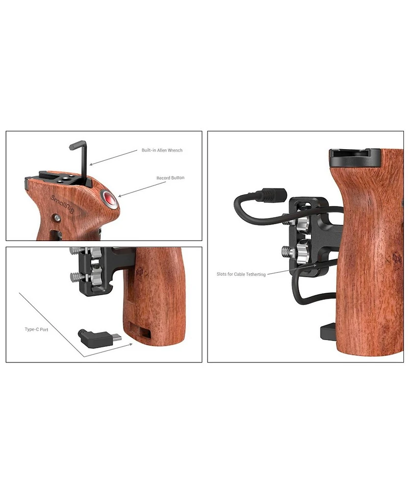 SmallRig 3323 Threaded Side Handle with Record Start/Stop Remote Trigger