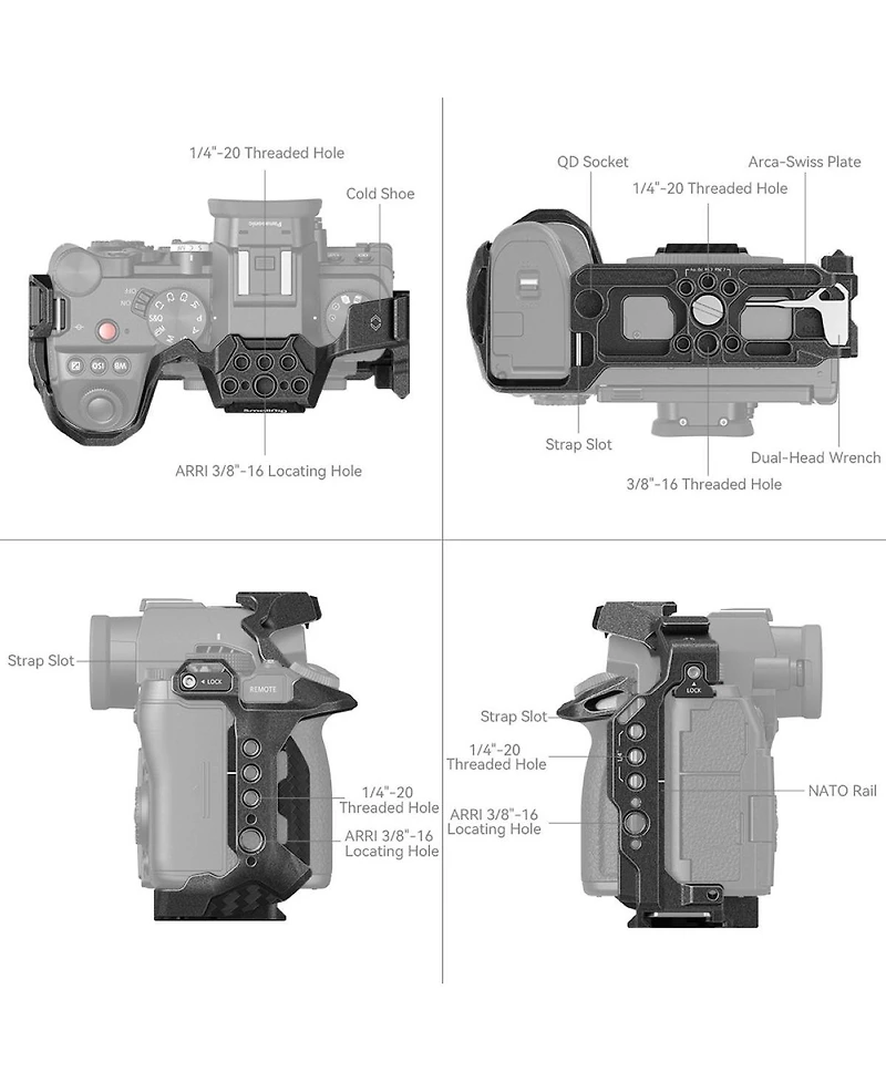 SmallRig Black Mamba Full Camera Cage for Panasonic Lumix S5II/S5IIX
