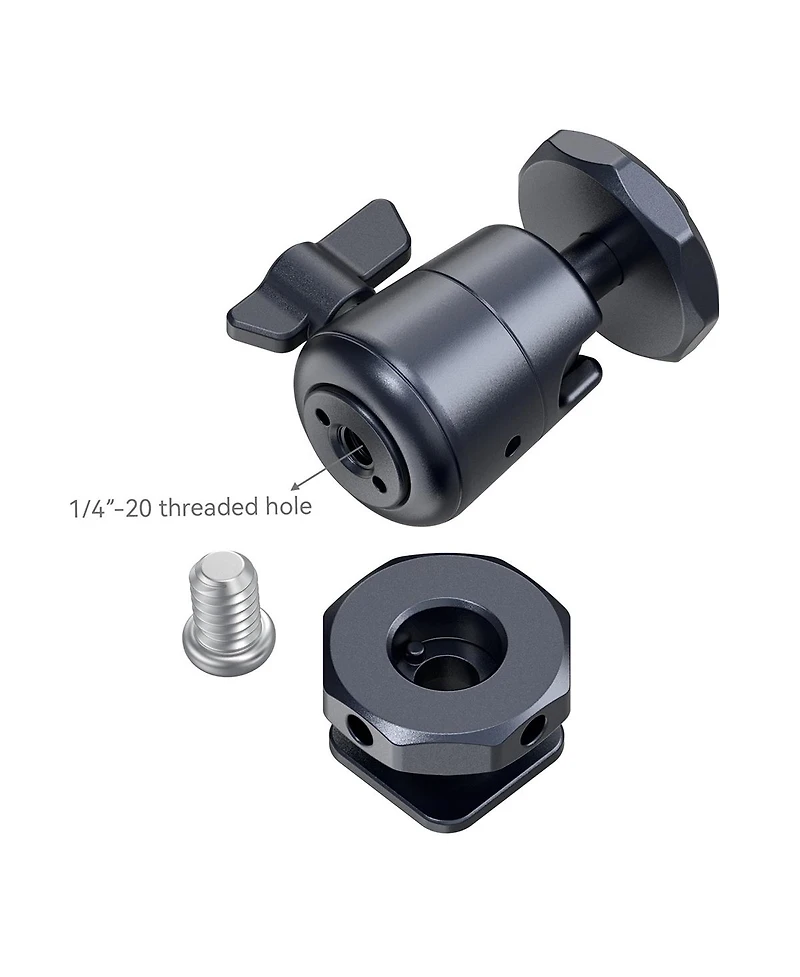 SmallRig Mini Ball Head Mount with Removable Cold Shoe, 2-Pack