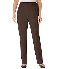 Woman Within Women's Knit Hassle-Free Pull-On Elastic-Waist Pants