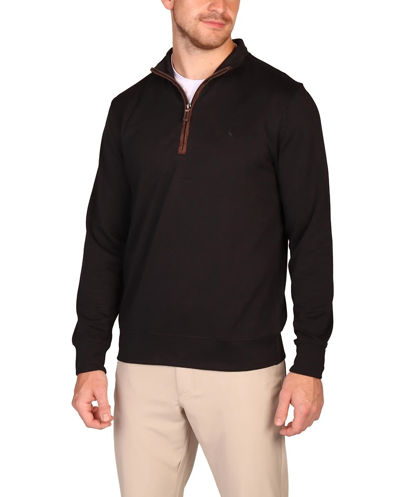 Tailorbyrd Men's Ottoman Knit Quarter-Zip