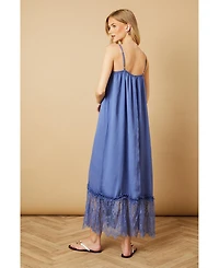 Oasis Babydoll Floaty Lace Detail Maxi Dress