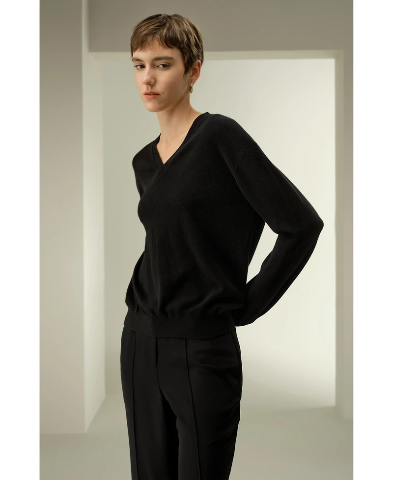 Lilysilk V-Neck Baby Cashmere Sweater