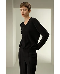 Lilysilk V-Neck Baby Cashmere Sweater