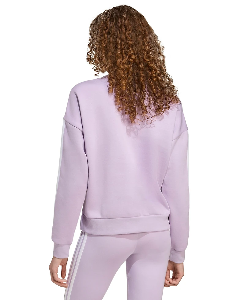 adidas Women's Essentials 3-Stripes Fleece Crew Neck Sweatshirt