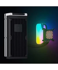 Hyte Thicc Q60 240mm All-In-One Liquid Cpu Cooler with 5" Ultraslim Ips Display, White