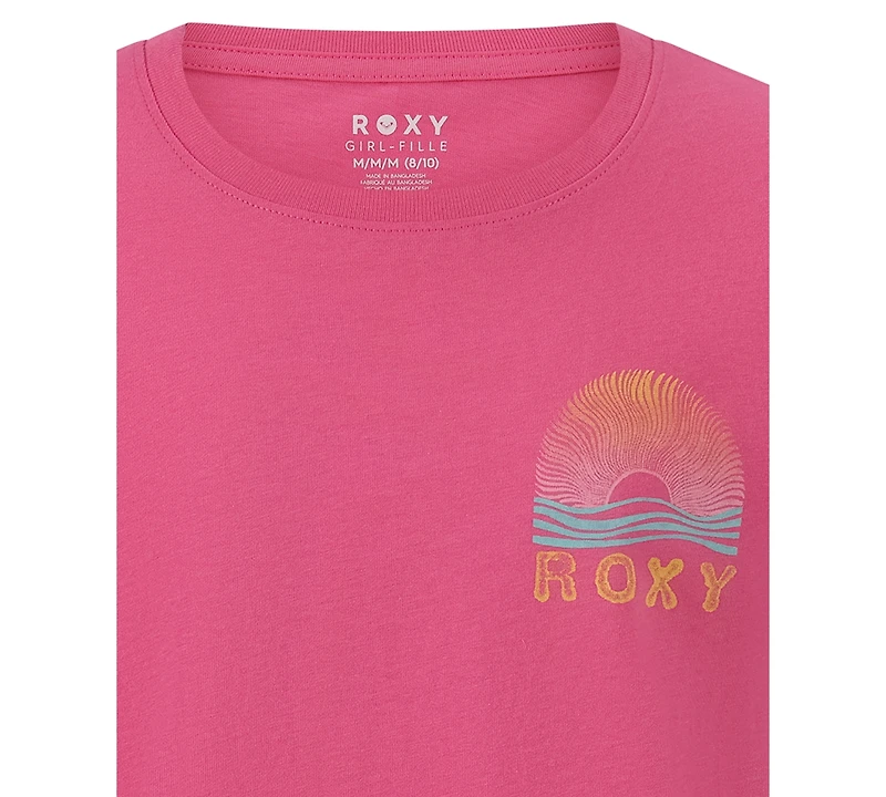 Roxy Big Girls Sunset Scene Printed Short Sleeve T-Shirt