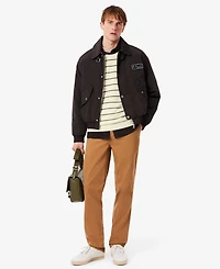 Lacoste Men's Striped 3D Crewneck Sweater