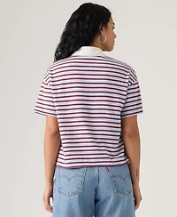Levi's Women's Cotton Aries Rugby Polo Top