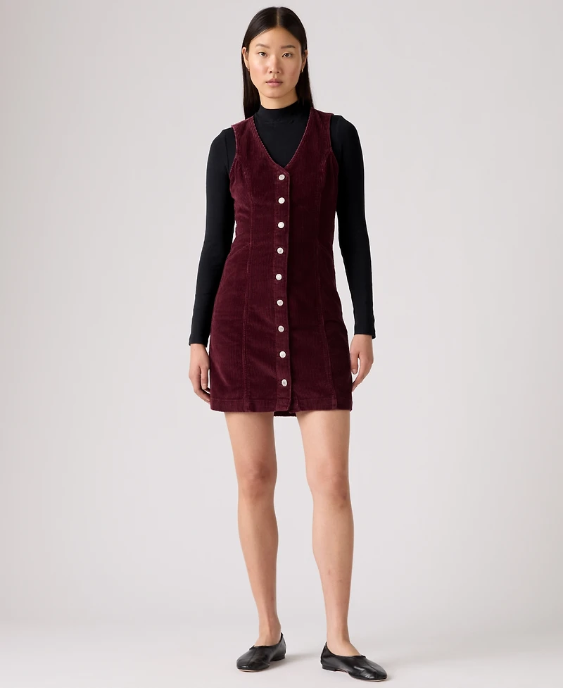 Levi's Women's Vianna Denim Button-Front Vest Dress