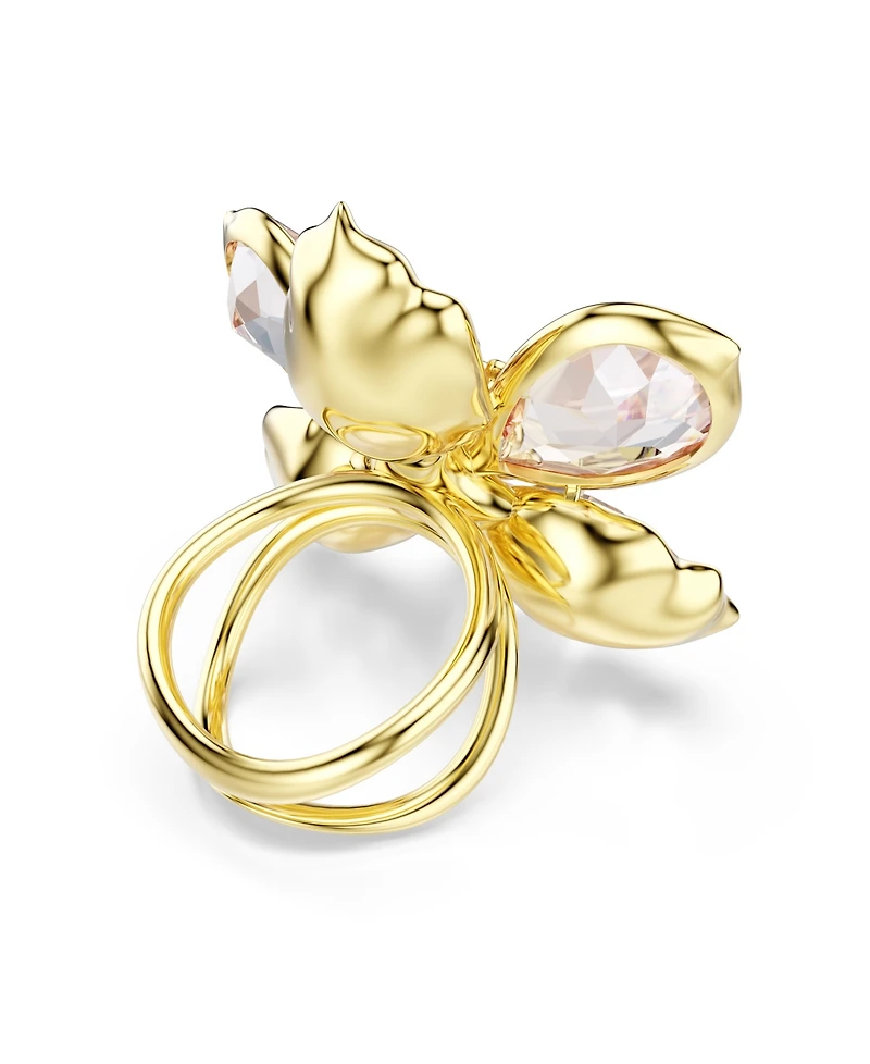 Swarovski Idyllia Multicolored Gold-Tone Plated Motif Ring