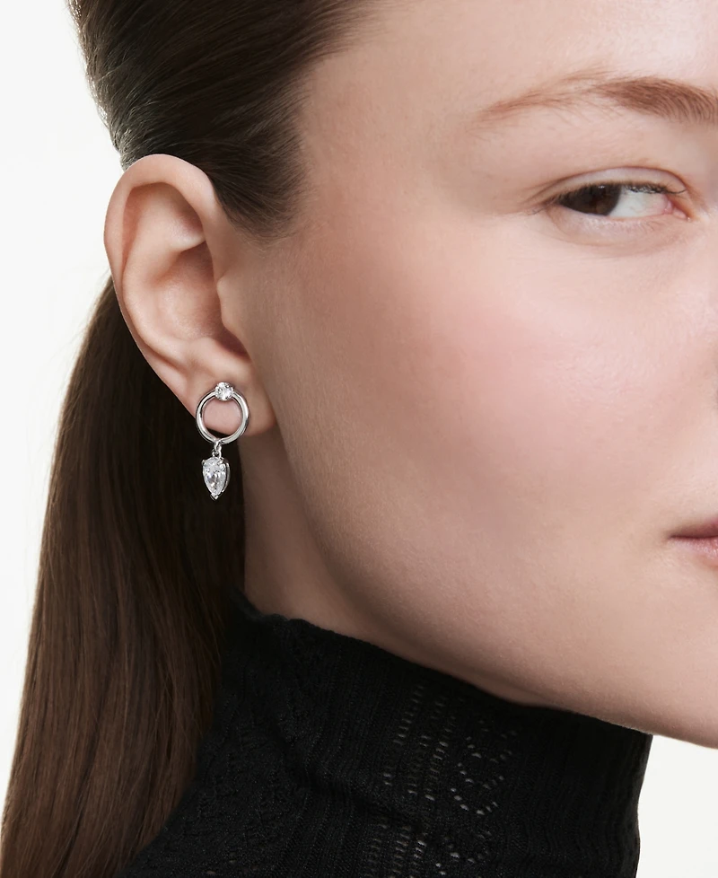 Swarovski Mesmera Rhodium Plated Drop Earrings