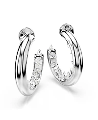 Swarovski Sublima Rhodium Plated Hoop Earrings
