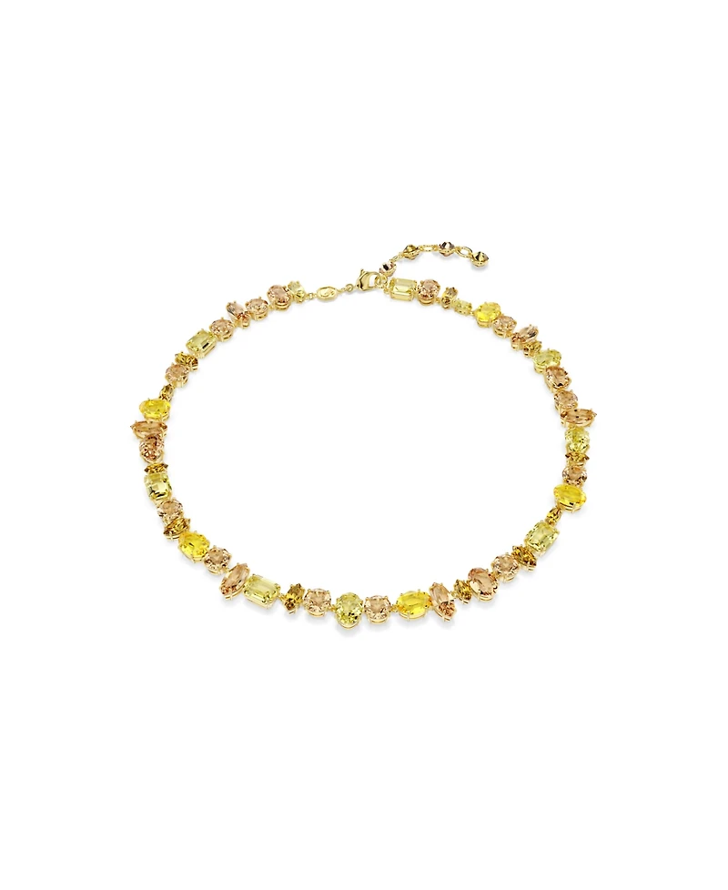 Swarovski Gema Gold-Tone Plated Tennis Necklace