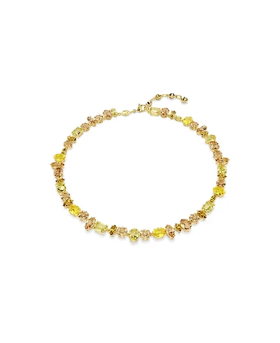 Swarovski Gema Gold-Tone Plated Tennis Necklace