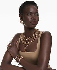 Swarovski Millenia Gold-Tone Plated Hoop Earrings
