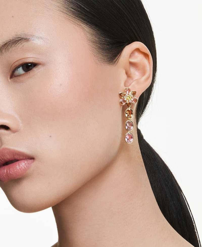 Swarovski Idyllia Gold-Tone Plated Drop Earrings