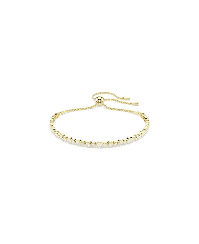 Swaroski Matrix Gold-Tone Plated Tennis Bracelet