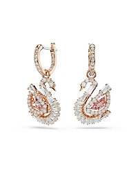 Swarovski Swan Pink Drop Earrings
