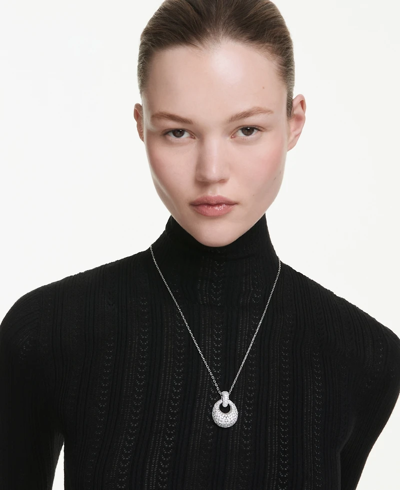Swarovski Sublima Rhodium Plated Pendant Necklace