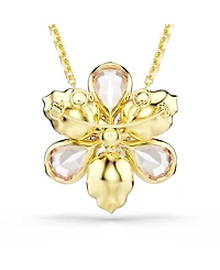Swarovski Idyllia Gold-Tone Plated Brooch and Pendant Necklace