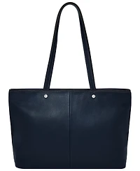 Fossil Jessie Leather Top Zip Tote Bag