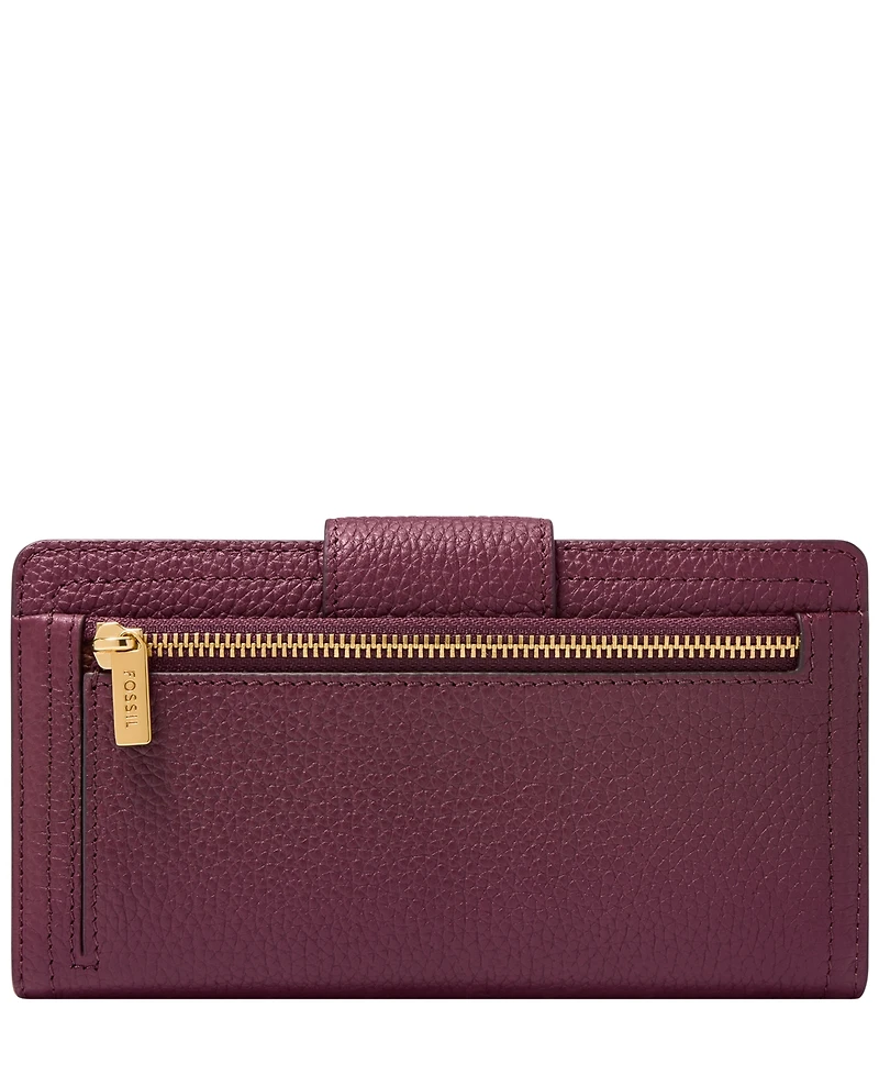 Fossil Logan Leather Rfid Tab Clutch Wallet