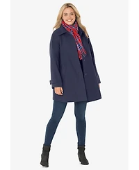 Woman Within Plus Wool-Blend Classic A-Line Coat