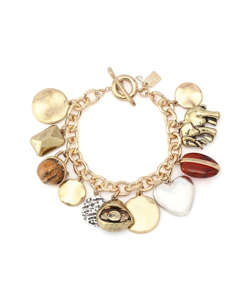 Robert Lee Morris Soho Amber Heirloom Charms Bracelet