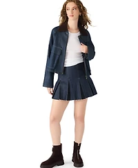 Steve Madden Women's Joan Pleat Detail Mini Skorts