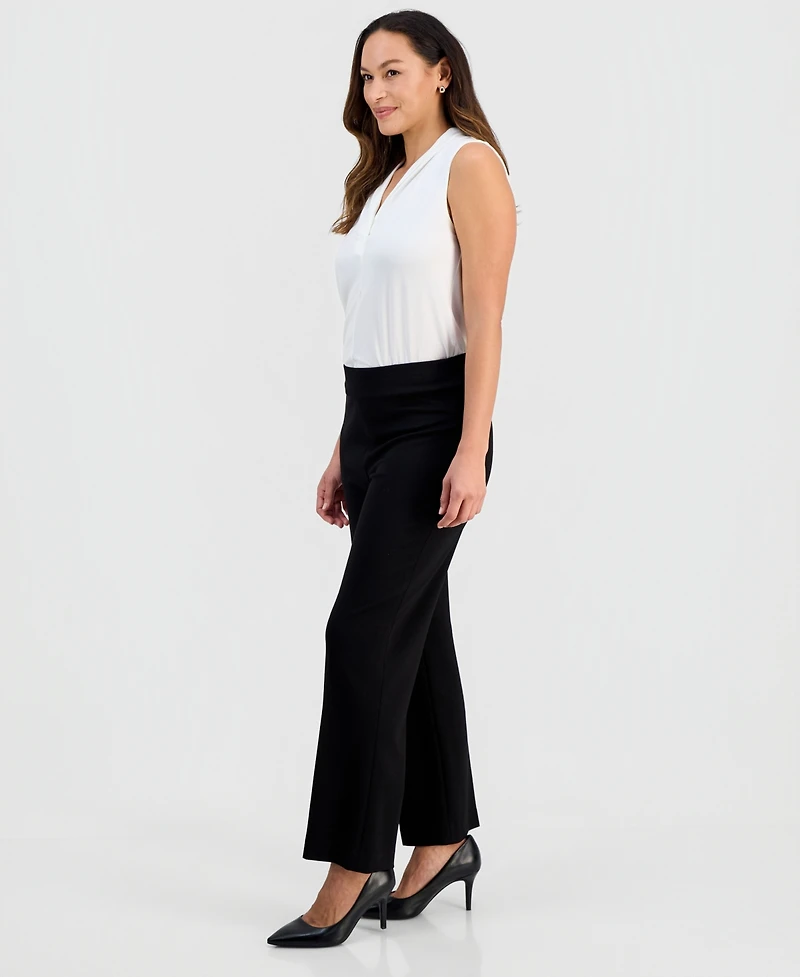Jones New York Petite Serenity Pull-On Wide-Leg Knit Pants