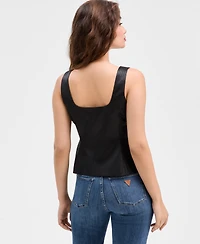 Guess Jemma Peplum-Hem Zippered Vest